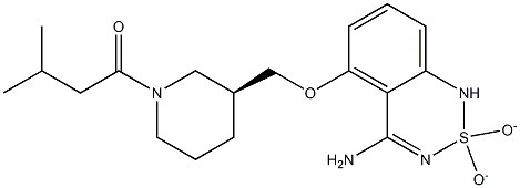 (S)-1-(3-(((4-AMINO-2,2-DIOXIDO-1H-BENZO[C][1,2,6]THIADIAZIN-5-YL)OXY)METHYL)PIPERIDIN-1-YL)-3-METHYLBUTAN-1-ONE,1469426-64-9,结构式