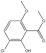 methyl 3-chloro-2-hydroxy-6-methoxybenzoate Struktur