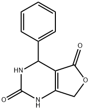 4-Phenyl-4,7-dihydro-1H,3H-furo[3,4-d]pyrimidine-2,5-dione 化学構造式