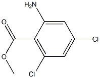 2-氨基-4,6-二氯苯甲酸甲酯 结构式