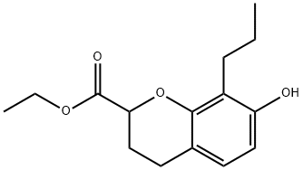 乙基 7-羟基-8-丙基色烷-2-甲酸基酯 结构式