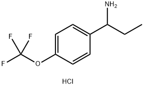 1-(4-(三氟甲氧基)苯基)丙-1-胺盐酸盐,1476729-66-4,结构式