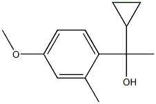 1-cyclopropyl-1-(4-methoxy-2-methylphenyl)ethanol 结构式