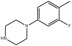 Piperazine, 1-(3-fluoro-4-methylphenyl)- Structure