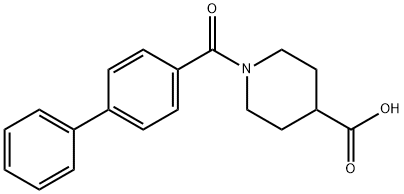 1-(Biphenyl-4-carbonyl)-piperidine-4-carboxylic acid 结构式