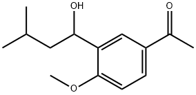 1-(3-(1-Hydroxy-3-methylbutyl)-4-methoxyphenyl)ethan-1-one Structure