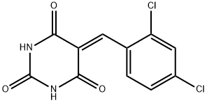 5-(2,4-dichlorobenzylidene)pyrimidine-2,4,6(1H,3H,5H)-trione Structure