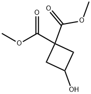 1,1-DIMETHYL 3-HYDROXYCYCLOBUTANE-1,1-DICARBOXYLATE 化学構造式