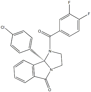 (9bS)-9b-(4-chlorophenyl)-1-(3,4-difluorobenzoyl)-2,3-dihydroimidazo[2,1-a]isoindol-5-one,1488362-55-5,结构式