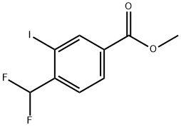 4-(二氟甲基)-3-碘苯甲酸甲酯,1488423-65-9,结构式