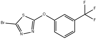 2-溴-5-[3-(三氟甲基)苯氧基]-1,3,4-噻二唑,1488953-36-1,结构式