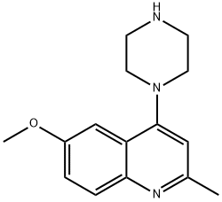 6-methoxy-2-methyl-4-piperazin-1-ylquinoline Struktur