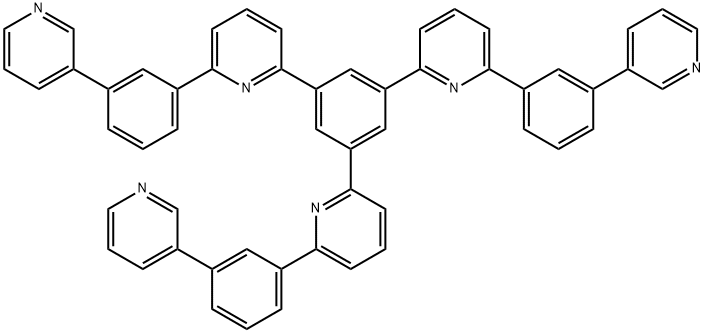 1,3,5-Tris(6-(3-(pyridin-3-yl)phenyl)pyridin-2-yl)benzene 化学構造式