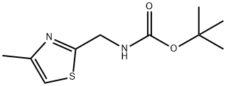 Carbamic acid, N-[(4-methyl-2-thiazolyl)methyl]-,1,1-dimethylethyl ester Structure