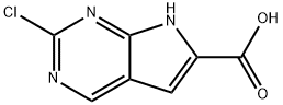 2-Chloro-7H-pyrrolo[2,3-d]pyrimidine-6-carboxylic acid Struktur