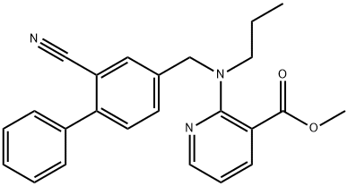 甲基 2-(((2-氰基-[1,1-二联苯]-4-基)甲基)(丙基)氨基)尼古丁酯,150869-57-1,结构式