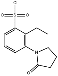 2-ETHYL-3-(2-OXOPYRROLIDIN-1-YL)BENZENE-1-SULFONYL CHLORIDE Struktur