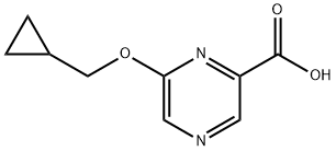 6-(Cyclopropylmethoxy)pyrazine-2-carboxylic acid 结构式