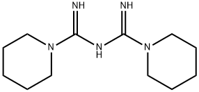 N-(イミノ(ピペリジン-1-イル)メチル)ピペリジン-1-カルボキシイミドアミド 化学構造式