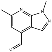 1,6-Dimethyl-1H-pyrazolo[3,4-b]pyridine-4-carbaldehyde Struktur