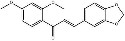 (2E)-3-(2H-1,3-benzodioxol-5-yl)-1-(2,4-dimethoxyphenyl)prop-2-en-1-one Structure