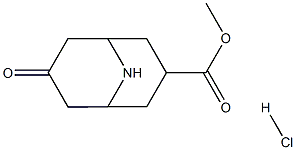 7-Oxo-9-aza-bicyclo[3.3.1]nonane-3-carboxylic acid methyl ester hydrochloride, 1523606-28-1, 结构式