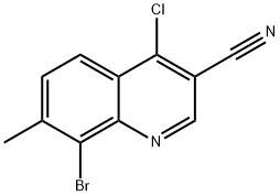 8-bromo-4-chloro-7-methylquinoline-3-carbonitrile Structure