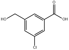 3-chloro-5-(hydroxymethyl)benzoic acid 化学構造式