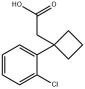 2-[1-(2-クロロフェニル)シクロブチル]酢酸 化学構造式