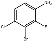 3-Bromo-4-chloro-2-fluoroaniline 化学構造式