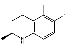 (S)-5,6-difluoro-2-methyl-1,2,3,4-tetrahydroquinoline 化学構造式