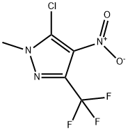 5-Chloro-1-methyl-4-nitro-3-trifluoromethyl-1H-pyrazole Struktur