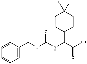 2-(((BENZYLOXY)CARBONYL)AMINO)-2-(4,4-DIFLUOROCYCLOHEXYL)ACETIC ACID Struktur