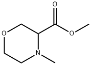 4-Methyl-morpholine-3-carboxylic acid methyl ester 化学構造式