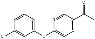 1-(6-(3-chlorophenoxy)pyridin-3-yl)ethanone 化学構造式