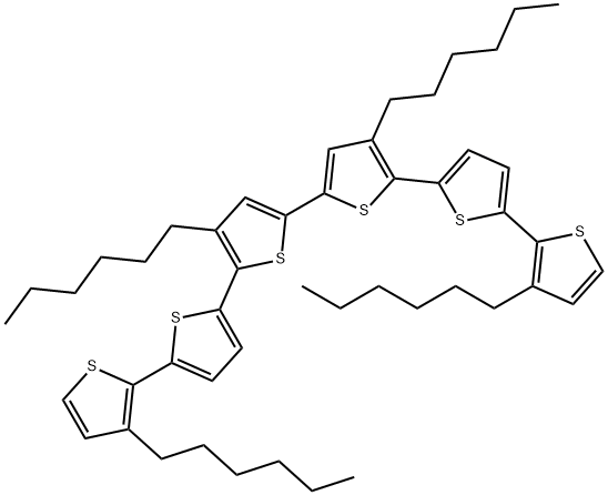 2,2':5',2'':5'',2''':5''',2'''':5'''',2'''''-Sexithiophene, 3,3'',4''',3'''''-tetrahexyl-,155143-84-3,结构式