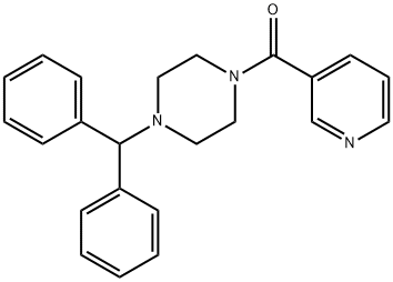 (4-benzhydrylpiperazin-1-yl)-pyridin-3-ylmethanone Struktur