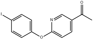 5-Acetyl-2-(4-iodophenoxy) pyridine 化学構造式