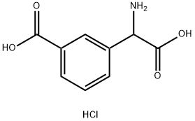 Benzeneacetic acid, a-amino-3-carboxy-, hydrochloride Struktur