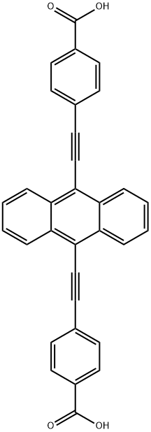 Benzoic acid, 4,4'-(9,10-anthracenediyldi-2,1-ethynediyl)bis- Structure
