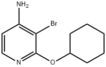 3-Bromo-2-cyclohexyloxy-pyridin-4-ylamine,1563529-48-5,结构式