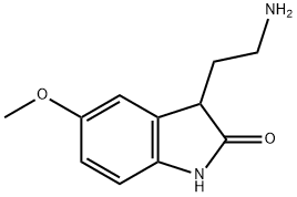 3-(2-aminoethyl)-5-methoxy-1,3-dihydroindol-2-one 结构式