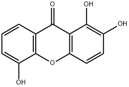 1,2,5-trihydroxyxanthone Struktur