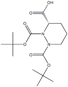 (S)-Tetrahydropyridazine-1,2,3-tricarboxylic acid 1,2-di-tert-butyl ester Structure