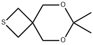7,7-ジメチル-2-チア-6,8-ジオキサスピロ[3.5]ノナン 化学構造式