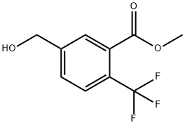 Benzoic acid, 5-(hydroxymethyl)-2-(trifluoromethyl)-, methyl ester 结构式