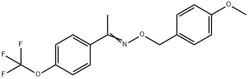 1-(4-(trifluoromethoxy)phenyl)ethanone O-(4-methoxybenzyl) oxime Structure