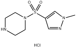 1-[(1-methyl-1H-pyrazol-4-yl)sulfonyl]piperazine hydrochloride 化学構造式