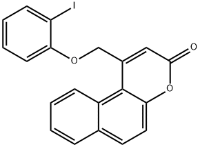 1-(2-iodophenoxymethyl)benzo[f]chromen-3-one Structure