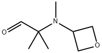 2-methyl-2-[methyl(oxetan-3-yl)amino]propanal 化学構造式